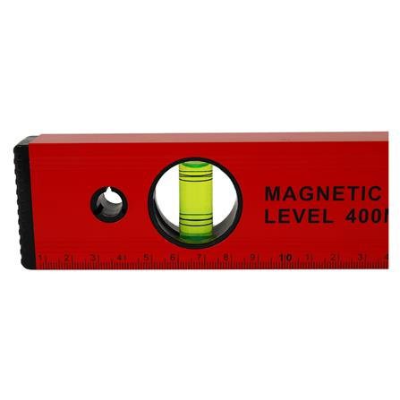 ระดับน้ำแม่เหล็ก 400 มม. HACHI น้ำหนักเบา มีหน่วยวัดที่ละเอียดชัดเจน