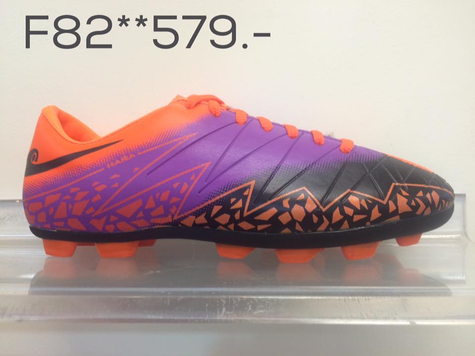 HARA สตั้ดฟุตบอล F82 สีม่วงส้ม เบอร์ 39-46