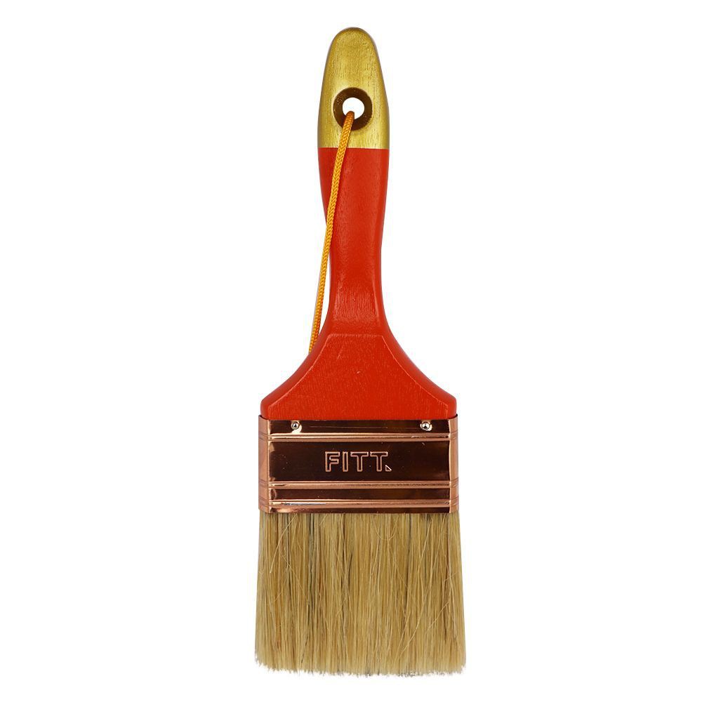 แปรงทาสีขนสังเคราะห์ด้ามส้ม FITT 3 นิ้ว อุปกรณ์ทาสีSYNTHETIC PAINT BRUSH FITT 3" ORANGE