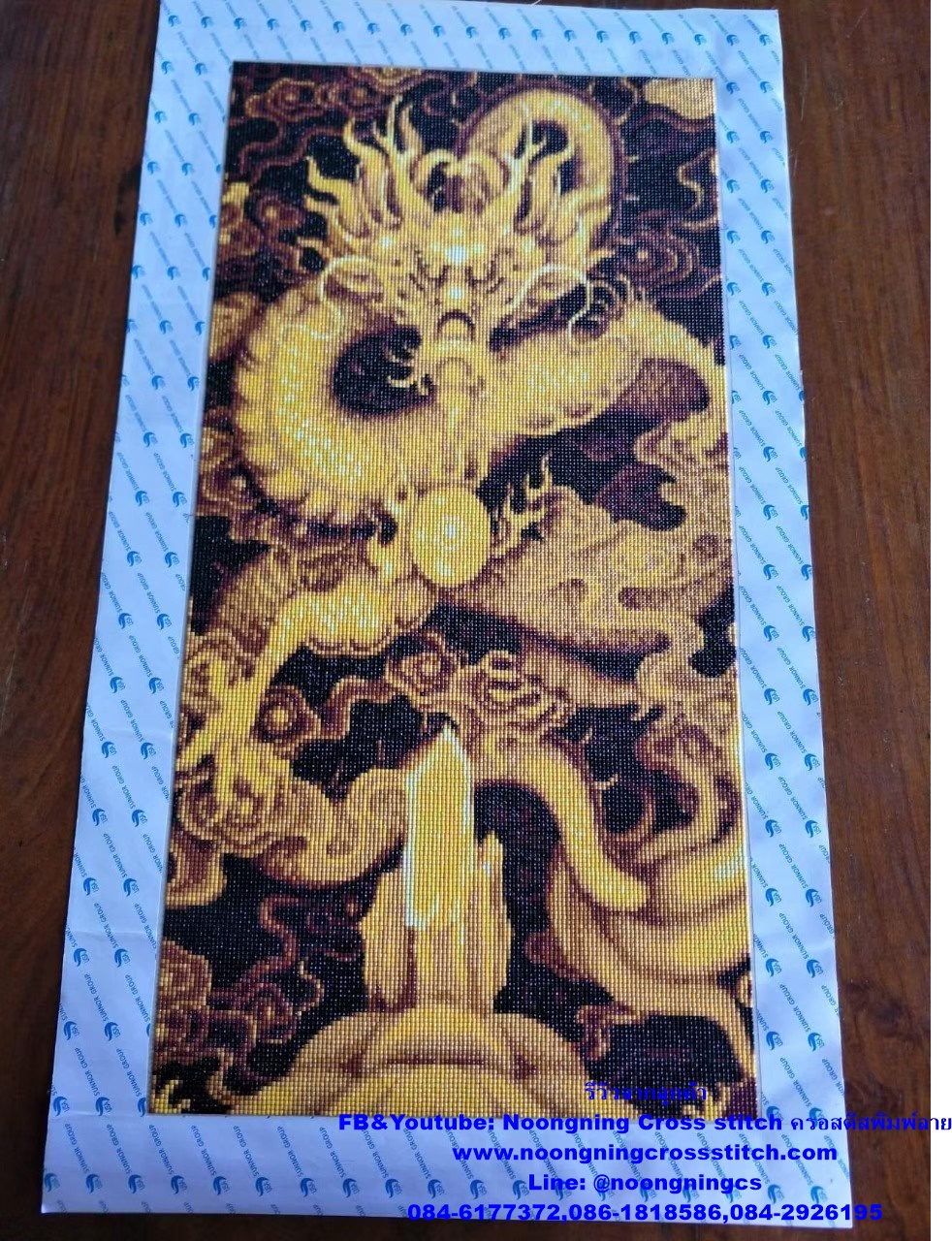 ไก่มงคล ครอสติสคริสตัล Diamond painting โมเสก ภาพติดเพชร งานฝีมือทำที่บ้าน DIY