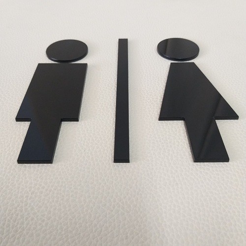 ป้ายห้องน้ำ อะคริลิค สูง 13 cm. สไตล์ LOFT