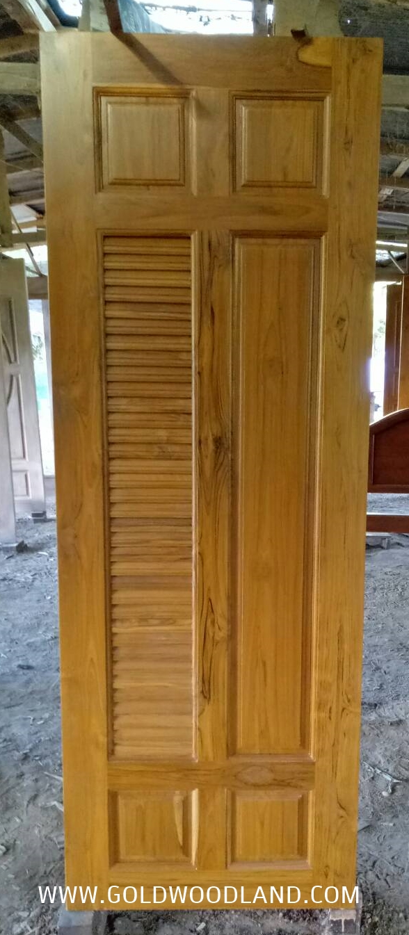 ประตูห้องน้ำไม้สัก - 05