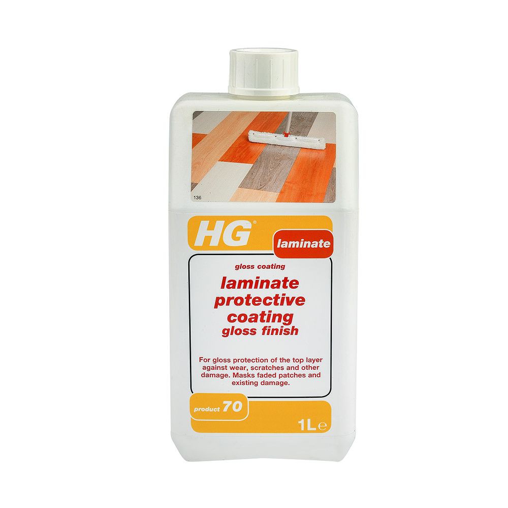 น้ำยาเคลือบเงาพื้นลามิเนต HG 1 ลิตร CLEAN&POLISH LAMINATE 1L HG