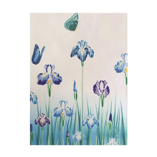 HOME-FIX สติ๊กเกอร์พิมพ์ลายดอกไม้ รุ่น SK-3J/340 ขนาด 90 x 200 ซม. สีฟ้า - ขาว สำหรับตกแต่งผนัง ผลิตจากวัสดุคุณภาพดี