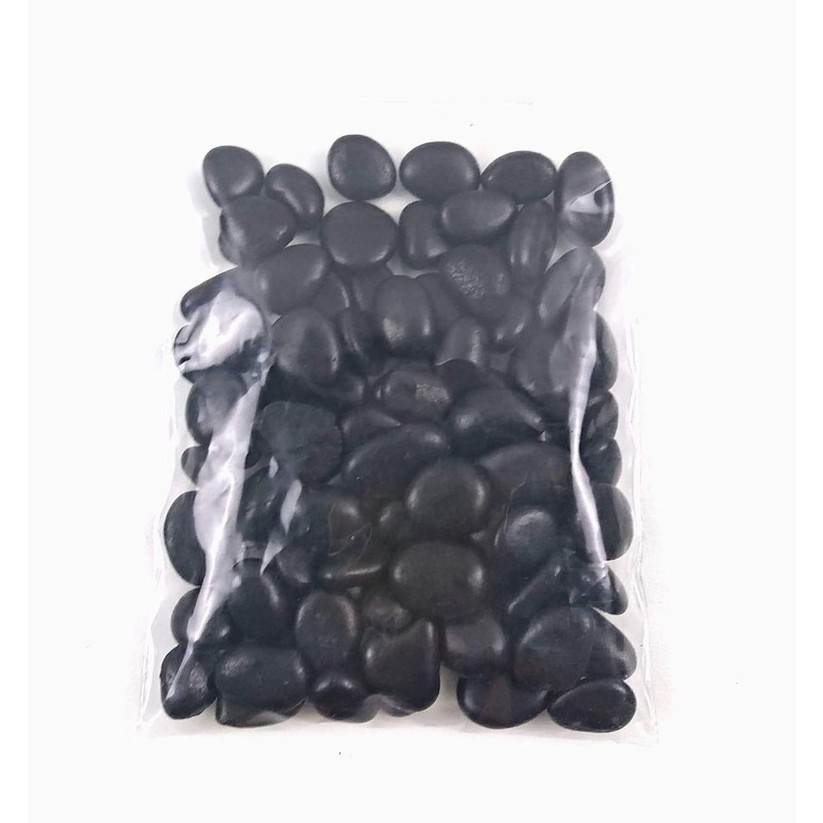 หินดำกลม ปริมาณ 200 กรัม หินกระบองเพชร หินใส่กระถางเล็กๆ หินแม่น้ำ หินใส่แจกัน หินตกแต่งสวนถาด หิน หินสี ต้นไม้