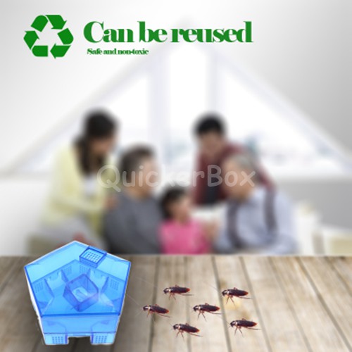 กล่องบ้านดักแมลงสาบ จิ้งจก แบบ2ชั้น 5ทิศทาง ประหยัด สุดคุ้ม ใช้งานง่าย เห็นผลจริง รุ่นใหม่ดักได้เยอะ