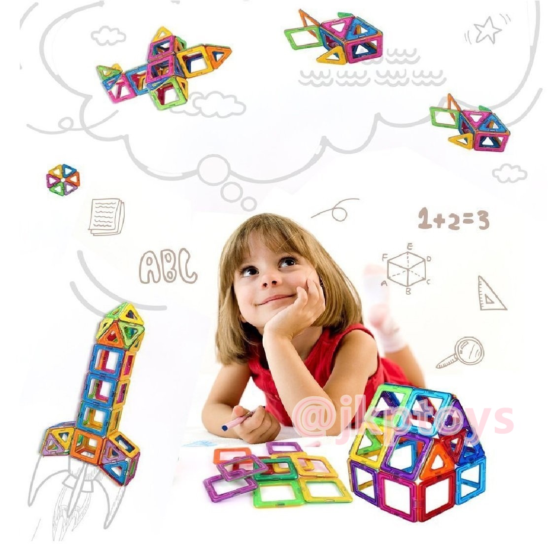 Magical Magnet - ตัวต่อแม่เหล็กเสริมไอคิว รุ่น 20 ชิ้น