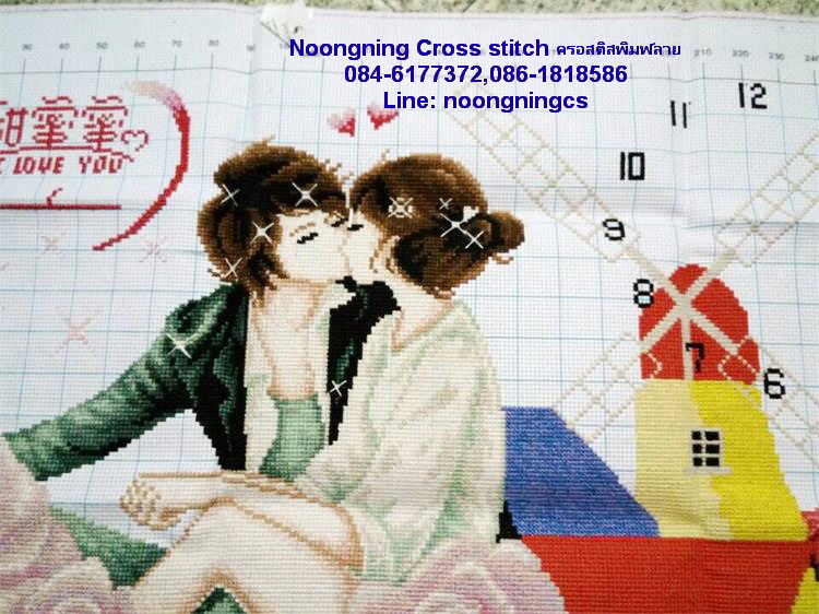 คู่รักแต่งงาน ชุดปักครอสติส พิมพ์ลาย ครอสติสจีน งานฝีมือทำที่บ้าน DIY