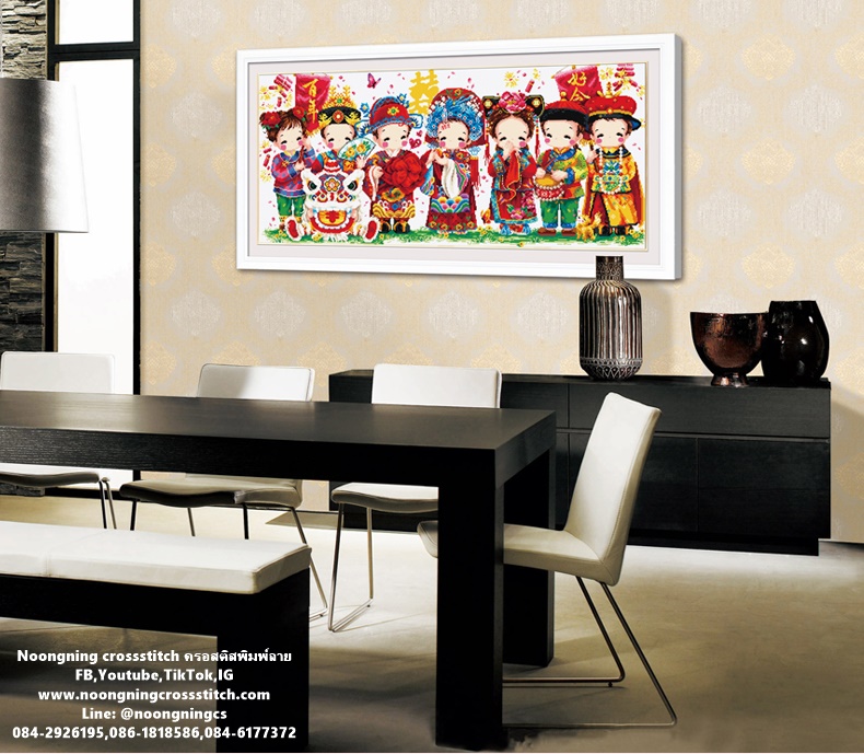 ชุดแต่งงาน ชุดปักครอสติช พิมพ์ลาย ครอสติสจีน งานฝีมือ DIY