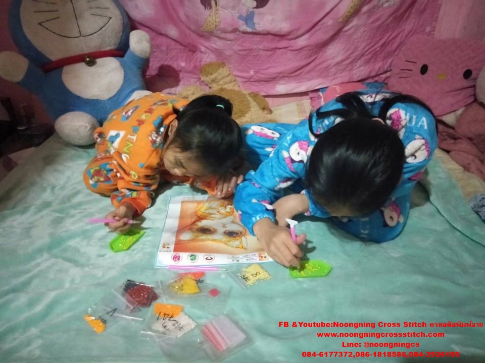 ไก่มงคล ครอสติสคริสตัล Diamond painting โมเสก ภาพติดเพชร งานฝีมือทำที่บ้าน DIY