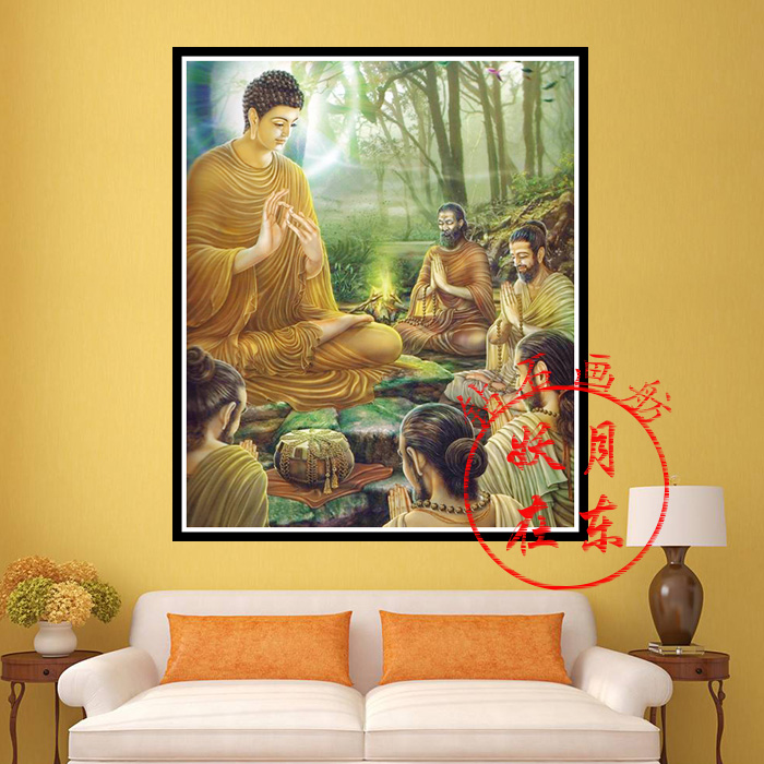 พระสังกัจจายณ์ มั่งมีศรีสุข ครอสติสคริสตัล Diamond painting โมเสก ภาพติดเพชร งานฝีมือทำที่บ้าน DIY