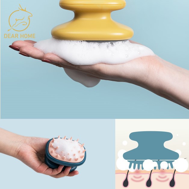 Dear Home แปรงหวีนวดหัว หวีผมหนังศีรษะ แปรง หวี แปรงนวดหนังศีรษะ หวีผม แชมพู แปรง ห้องน้ำ เครื่องมือ ที่นวดศีรษะ