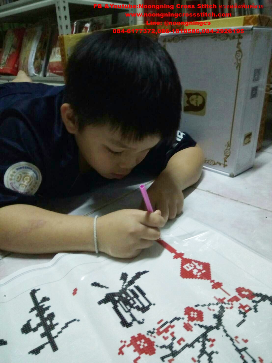 เจ้าแม่กวนอิม ครอสติสคริสตัล Diamond painting โมเสก ภาพติดเพชร งานฝีมือทำที่บ้าน DIY