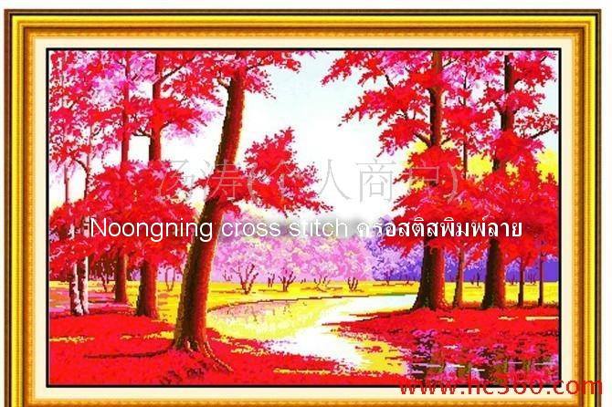 ทิวทัศน์ชุดปักครอสติช พิมพ์ลาย ครอสติสจีน งานฝีมือ DIY