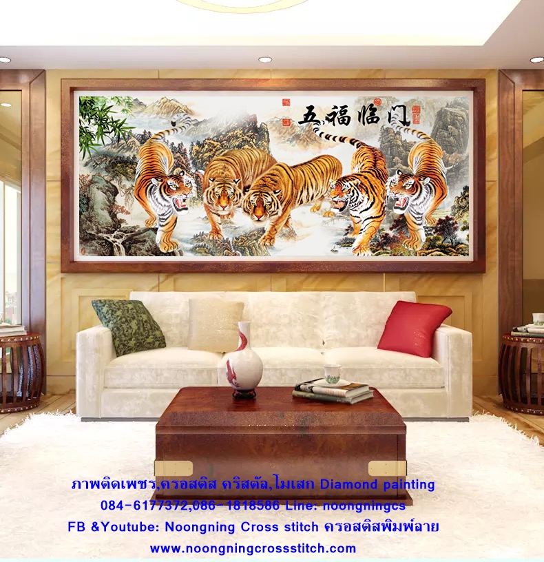 ไก่มงคล ครอสติสคริสตัล Diamond painting โมเสก ภาพติดเพชร งานฝีมือทำที่บ้าน DIY