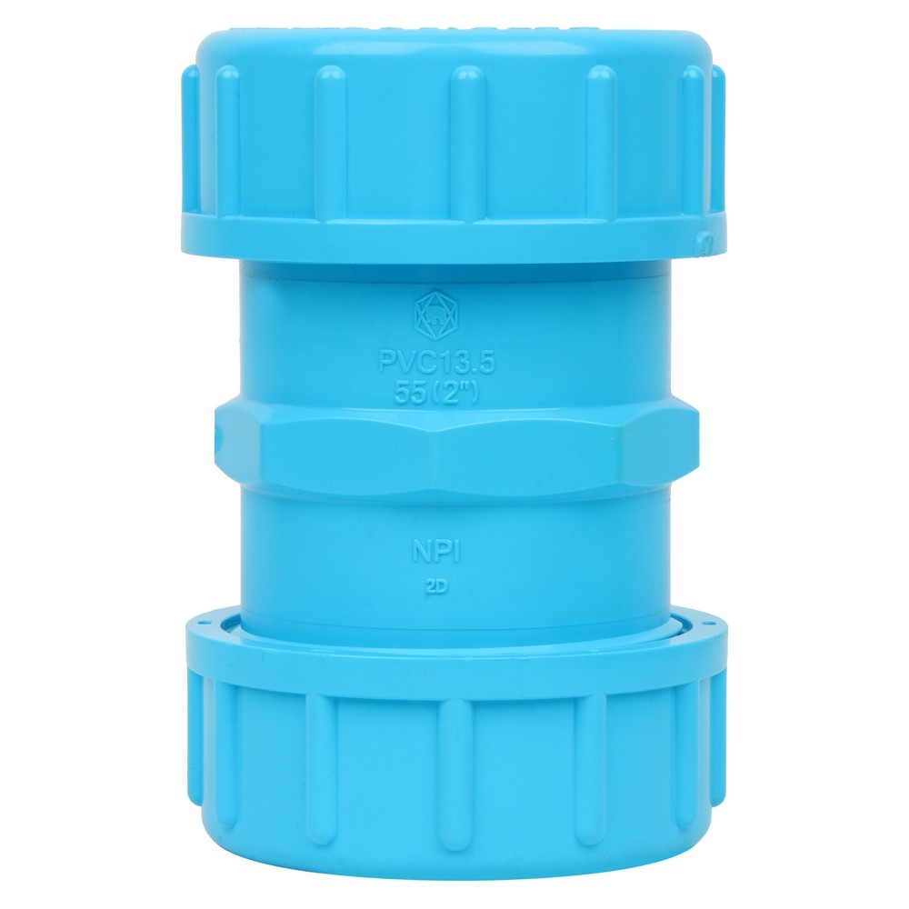 ท่อประปา ข้อต่อ ท่อน้ำ ท่อPVC ข้อต่อยูเนี่ยน-หนา SCG 2นิ้ว สีฟ้า UNION PVC SOCKET SCG 2" LITE BLUE