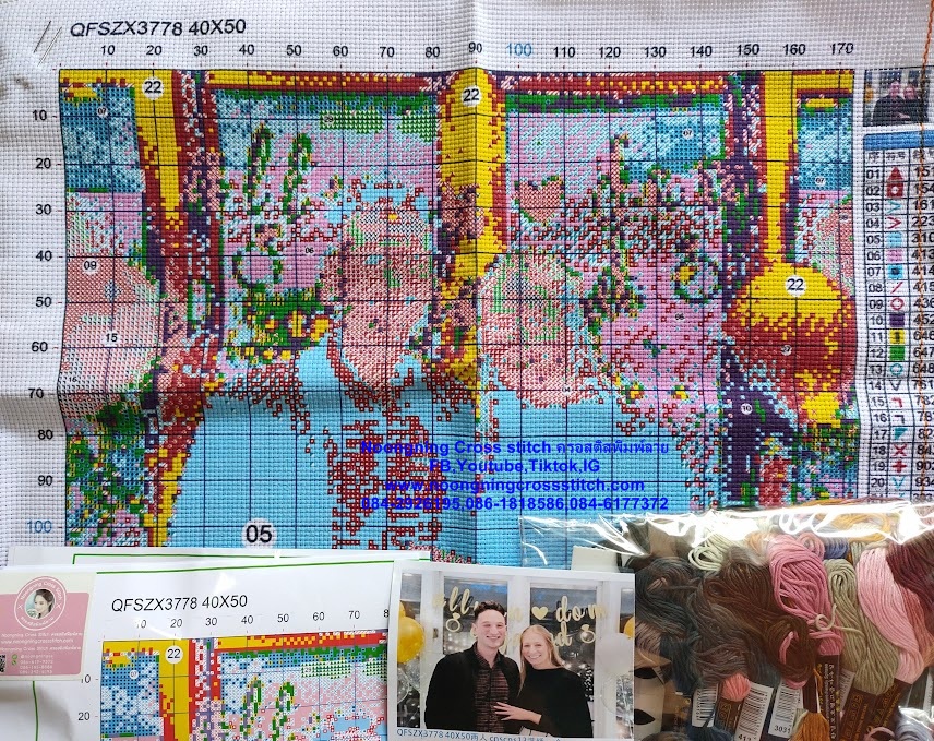 ครอสติส สั่งทํา 40x50ซม รูปตามแบบที่คุณต้องการ ชุดปักครอสติส พิมพ์ลาย ครอสติสจีน งานฝีมือทำที่บ้าน DIY