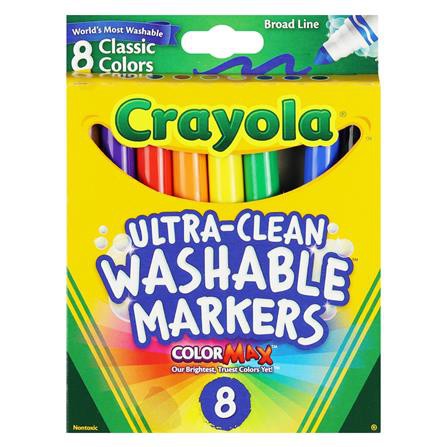 สีเมจิกแท่งใหญ่ ล้างออกได้ CRAYOLA 8 สี เนื้อสีเข้มข้น