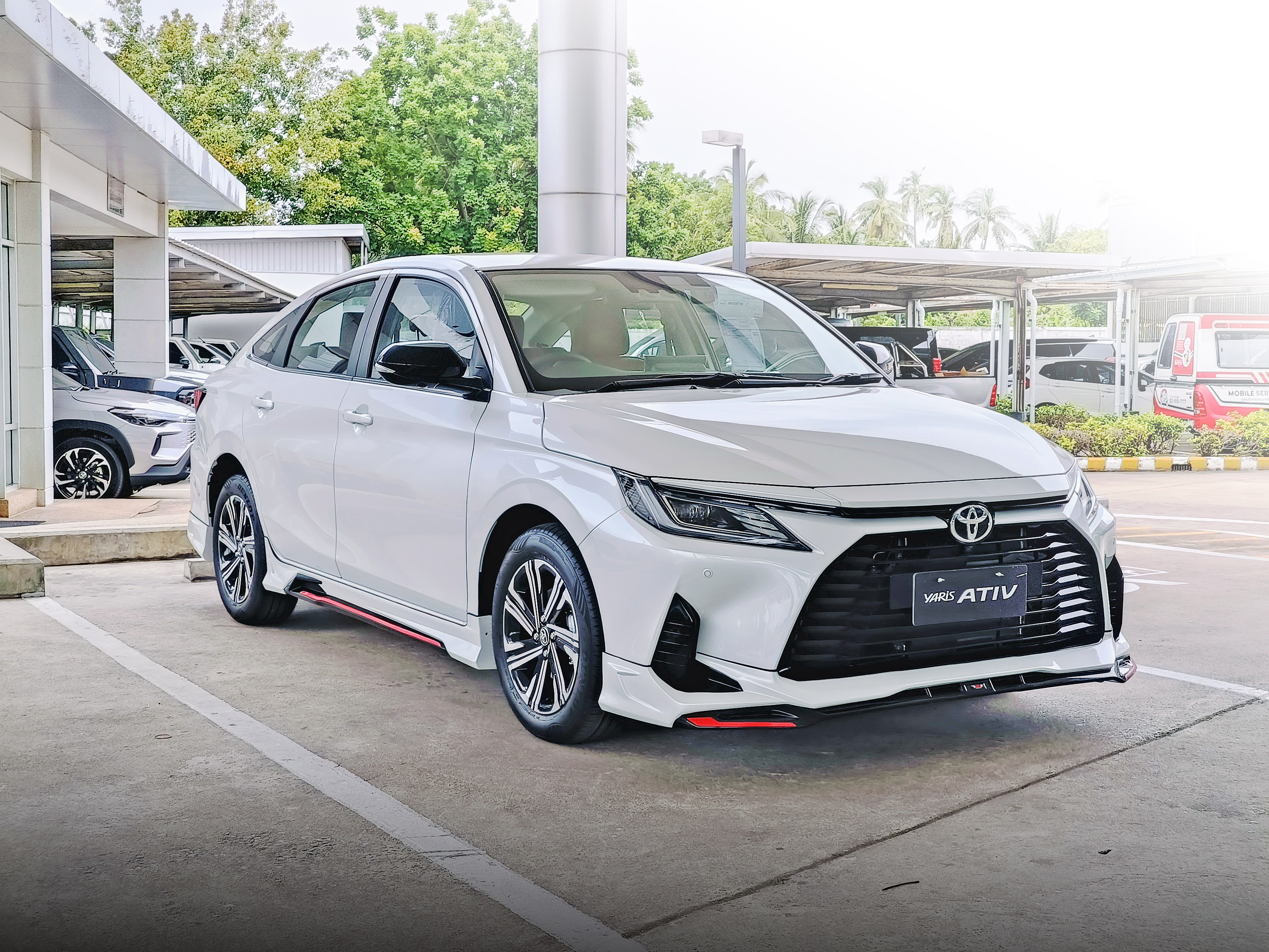 ชุดแต่งรถ-สเกิร์ต-สปอยเลอร์ Toyota New Yaris Ativ 2022 2023 2024