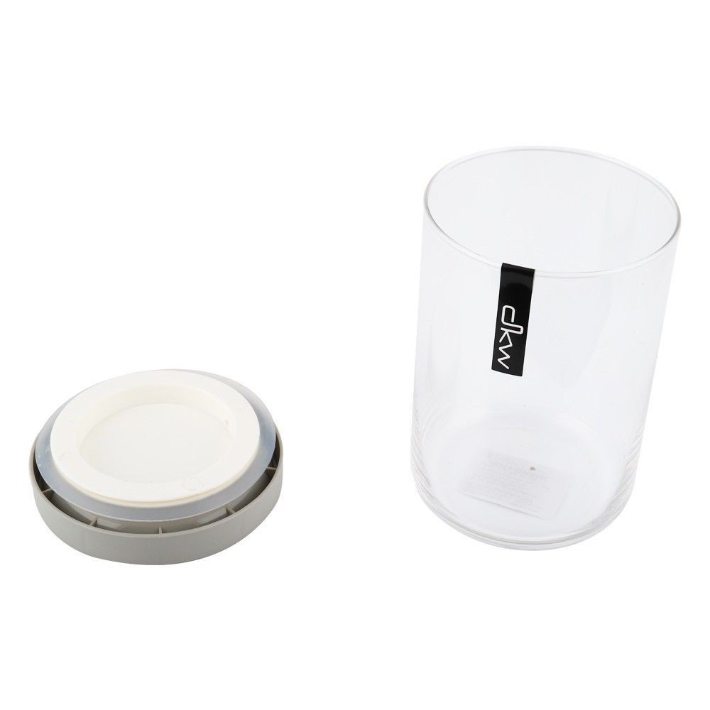 ขวดโหลแก้ว 650 มล. ฝาดึงสีเทาอ่อน GLASS CANISTER 650ML PULL LID LIGHT GRAY