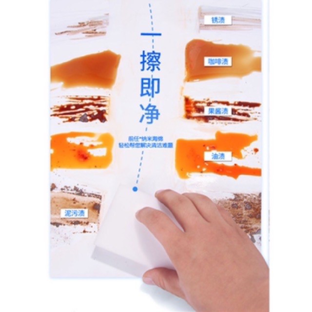 ฟองน้ำมหัศจรรย์ ฟองน้ำนาโน เช็ดคราบ ฟองน้ำเมลามีน ฟองน้ำทำความสะอาด ฟองน้ำขาว ขจัดคราบหนัก คราบฝัง