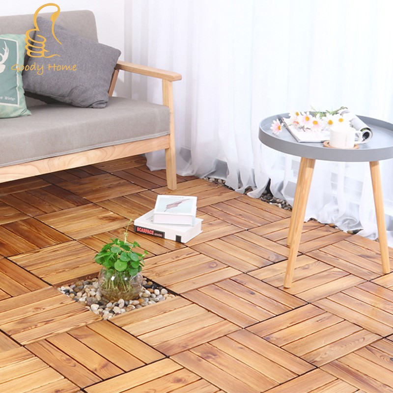 Goody Home แผ่นไม้ปูพื้น แผ่นไม้ตกแต่งสวน สนามหญ้า ระเบียงบ้าน คอนโด ที่พักอาศัย (จำหน่ายเป็น แผ่น) ขนาด 30*30 Cm.