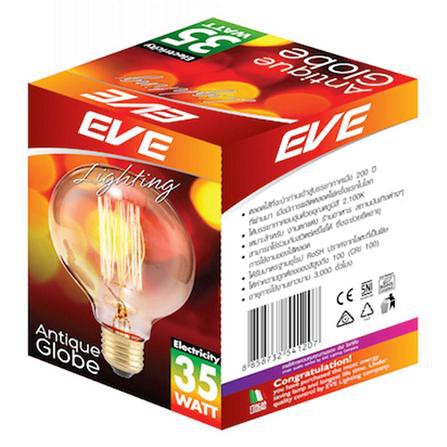 หลอดไส้ EVE ANTIQUE ROUND 35 วัตต์ WARMWHITE E27 มีอายุการใช้งานยาวนาน