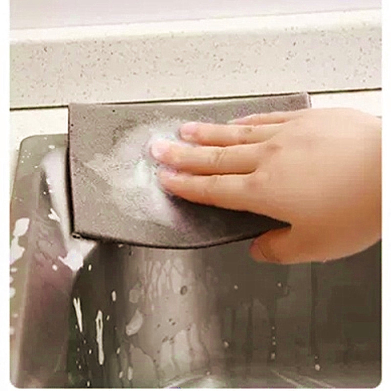 บ้านในครัวฟองน้ำ 10 ชิ้นฟองน้ำกากกะรุนเมจิกเช็ดแผ่นขัดหม้อแปรงด้านล่างสิ่งประดิษฐ์ฟองน้ำกากกะรุนเช็ด