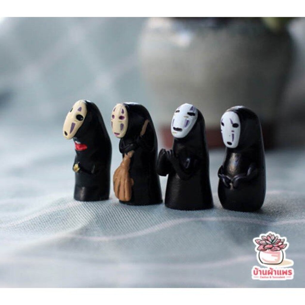 หน้ากากผี เซ็ท 4 ตัว ตุ๊กตาจิ๋ว โมเดลจิ๋ว แต่งสวน