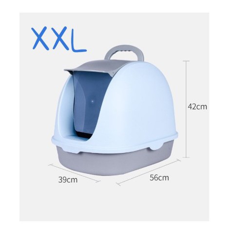 P008 ห้องน้ำแมว ห้องน้ำแมวทรงโดม มีฝาครอบ ขนาดใหญ่