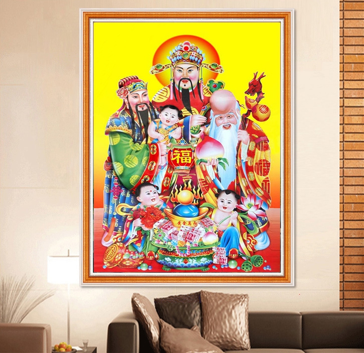 คนจีน 8 คน ครอสติสคริสตัล Diamond painting โมเสก ภาพติดเพชร งานฝีมือ DIY