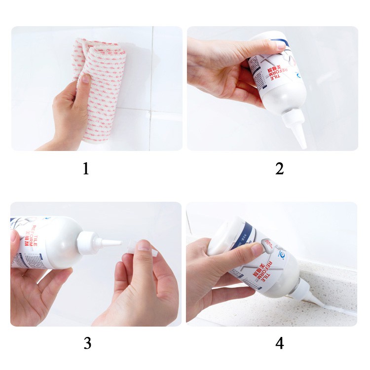 รุ่นใหม่ขวดนุ่ม🔥 ยาแนว ยาแนวกระเบื้อง กาวยาแนว กาวยาแนวกระเบื้อง ยาแนวห้องน้ำ Tile Reform 280 ml สีขาว
