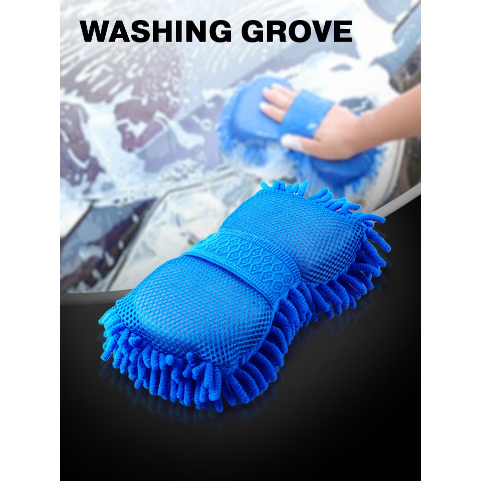 !!สินค้าขายดี!! ฟองน้ำล้างรถ ฟองน้ำเช็ดรถ ฟองน้ำ ฟองน้ำไมโครไฟเบอร์ Car Washing Microfiber Sponge