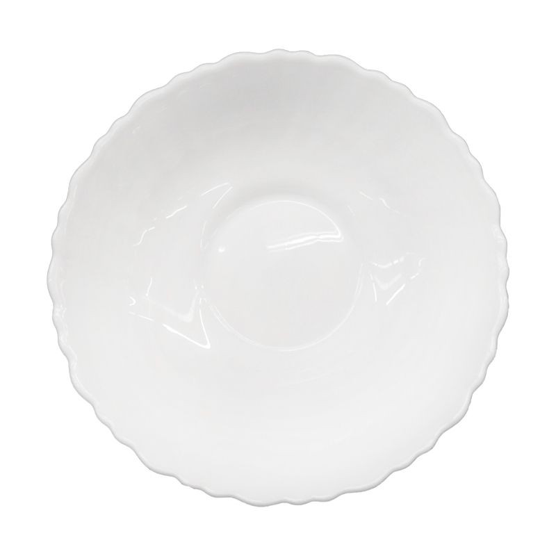 KASSA HOME ชามสลัดขอบหยัก รุ่น NHW65T ขนาด 6 นิ้ว สีขาว เหมาะสำหรับใช้งานทั้งในบ้านและร้านอาหาร