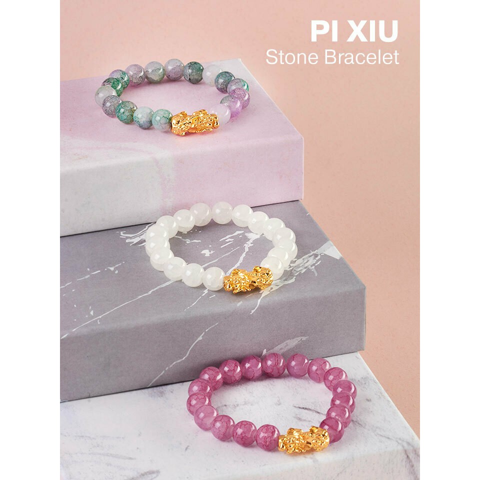 !!สินค้าขายดี!! กำไลหินปี่เซียะ เสริมดวง สร้อยข้อมือพร้อมจี้ปี่เซียะ ข้อมือปี่เซียะ Pi Xiu Stone Bracelet