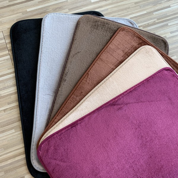 พรมนาโนสีพื้น (40x60cm) พรมเช็ดเท้าสีพื้น นุ่มสบายเท้า พรมห้องนอน พรมห้องน้ำ ตกแต่งบ้าน