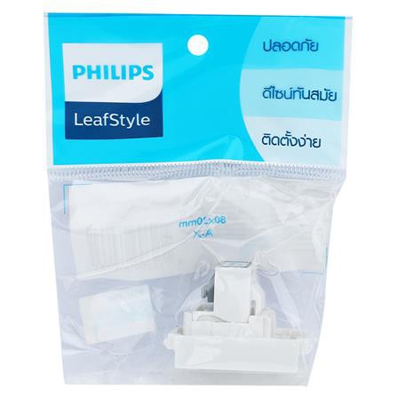 เต้ารับโทรศัพท์ PHILIPS LEAFSTYLE 1M RJ11 6P/4C ผลิตจากทองเหลืองอย่างดีไม่บิดงอง่าย