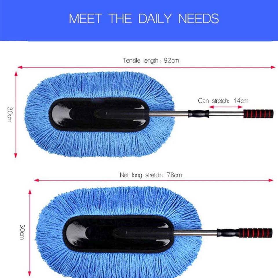 Gion - ไม้ปัดฝุ่นรถยนต์ ผ้าไมโครไฟเบอร์ ปรับขนาดได้ คละสี