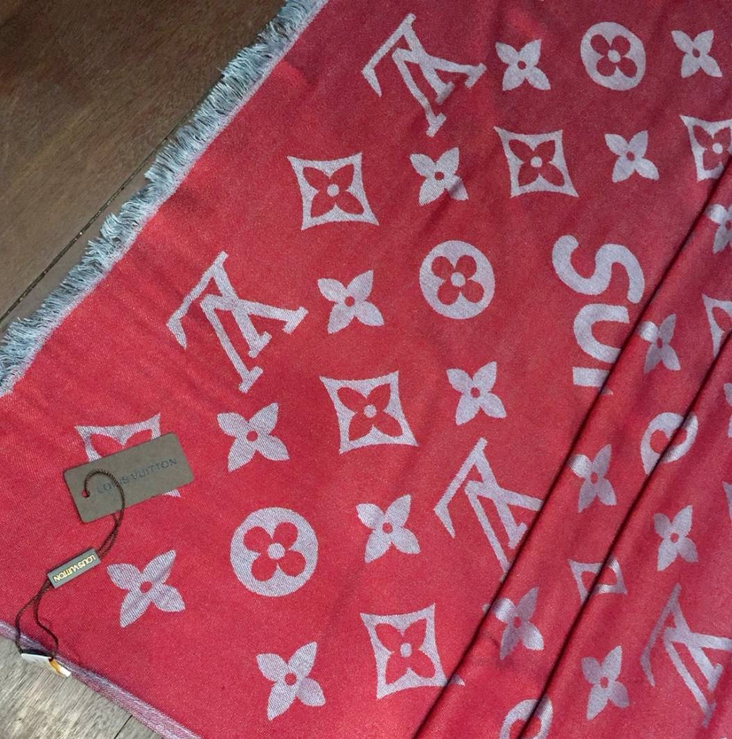 Sale B2410 ผ้าคลุมไหล่ สีแดง