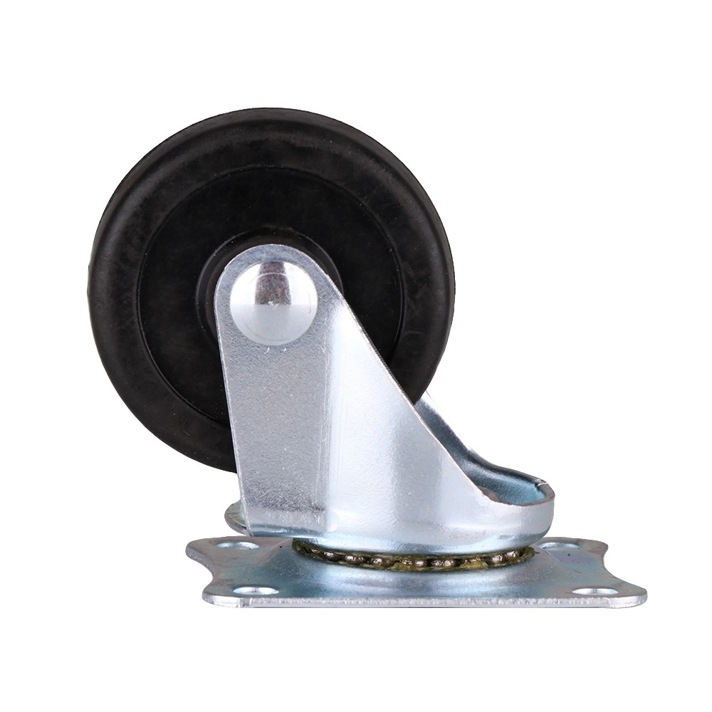 อะไหล่ เฟอร์นิเจอร์ ลูกล้อ RUBBER BLACK FITT แป้นหมุน 2" 199050 SWIVEL CASTER WHEEL 2" FITT 199050 RUBBER BLACK