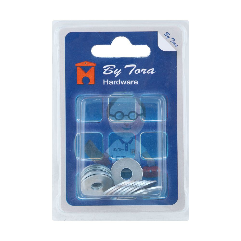 แหวนรองน็อต (แหวนอีแปะ) BY TORA 1/4 นิ้ว 15 ตัวอุปกรณ์ยึดติดสกรู, น๊อตและแหวน