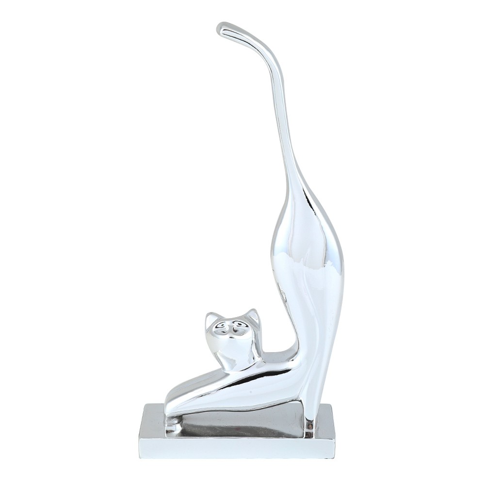 ของตกแต่ง HOME LIVING STYLE CAT NEKY 11.5X24 ซม. สีเงิน อุปกรณ์แต่งบ้านอื่นๆ DECORATE HOME LIVING
