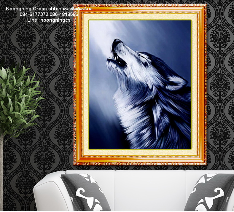 นกยูง ชุดปักครอสติช พิมพ์ลาย ชุดปักครอสติช พิมพ์ลาย ครอสติสจีน งานฝีมือ DIY