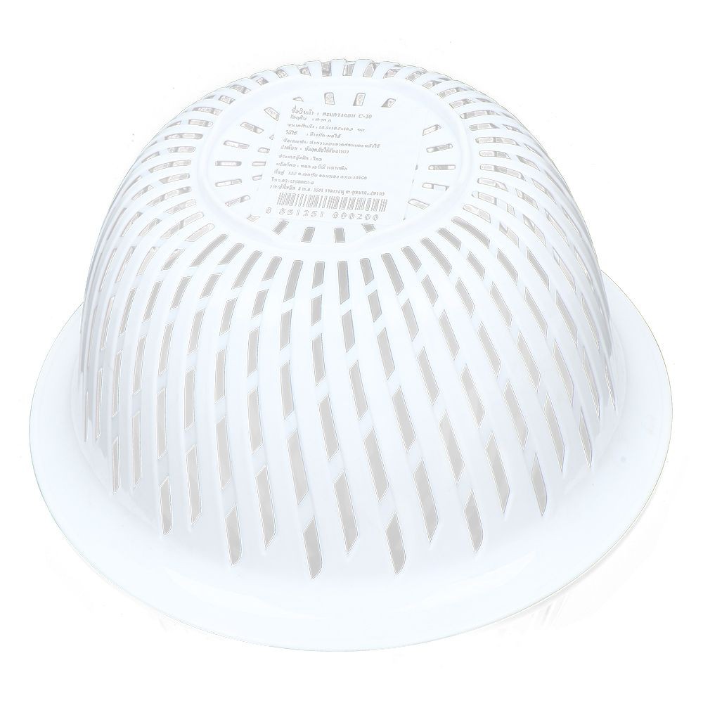 ตะแกรงล้างผักกลม MICRON WARE 22 ซม. สีขาว KITCHEN MESH ROUND MICRON WARE 22CM WHITE