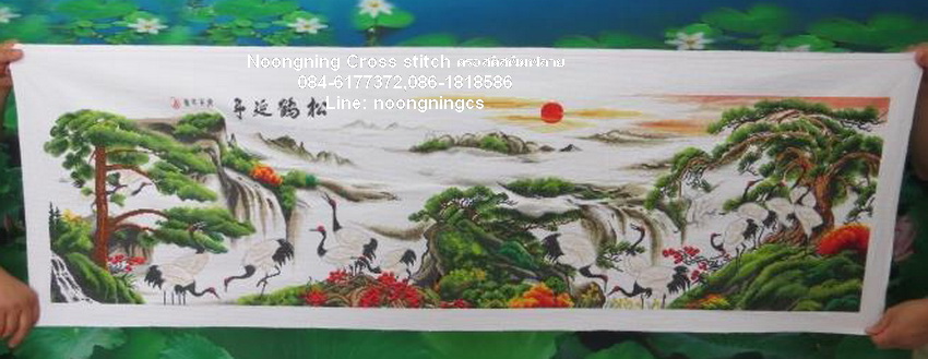 สำเภาทอง ชุดปักครอสติส พิมพ์ลาย ครอสติสจีน งานฝีมือทำที่บ้าน DIY