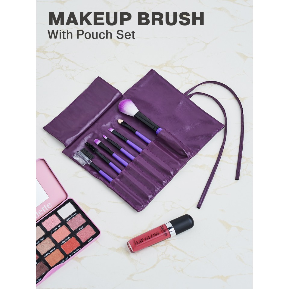 !!สินค้าขายดี!! เซ็ตแปรงแต่งหน้า 7 ชิ้น Makeup Brush with Pouch Set