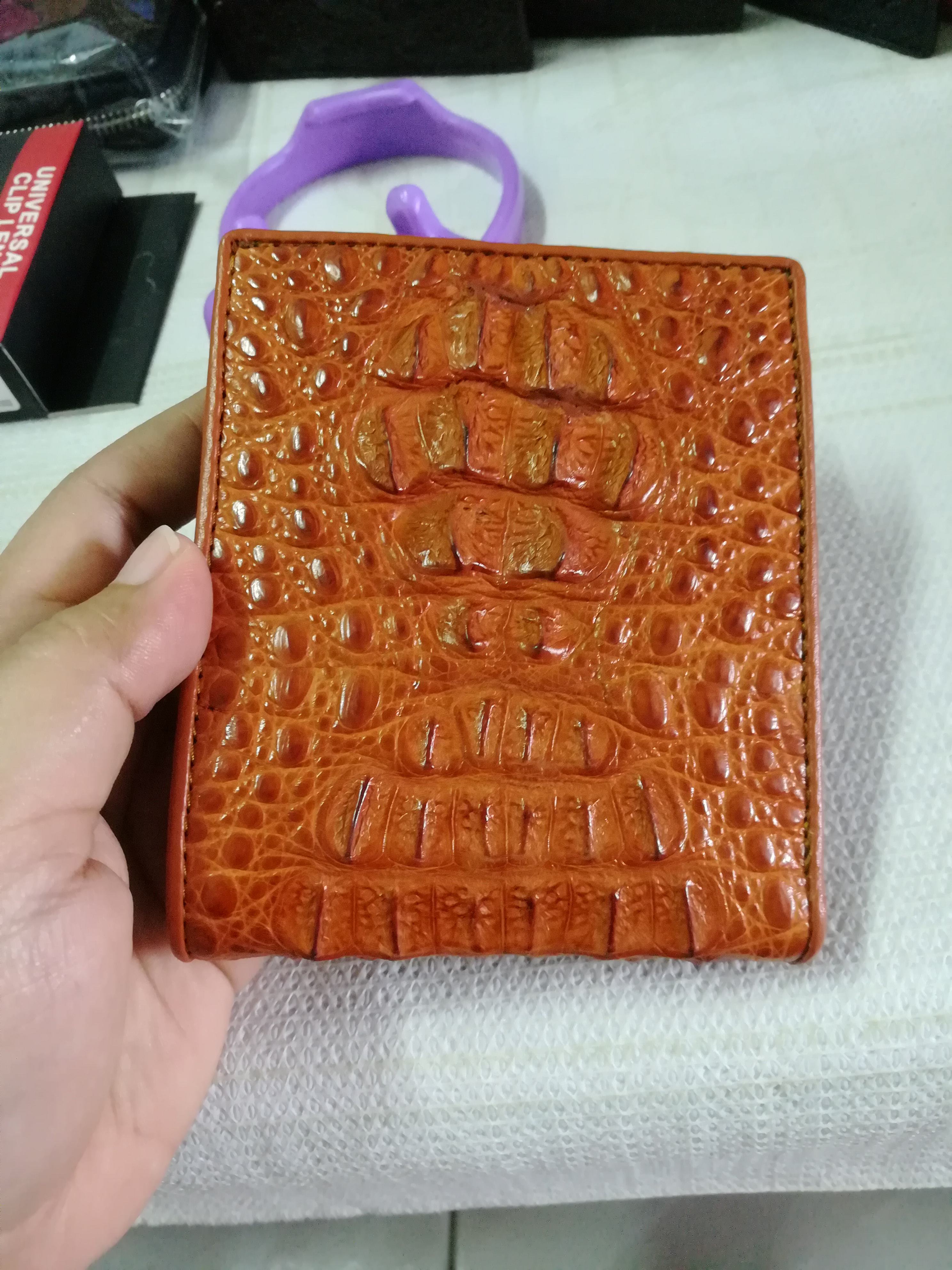 กระเป๋าหนังจระเข้แท้(กระดูกหัว)