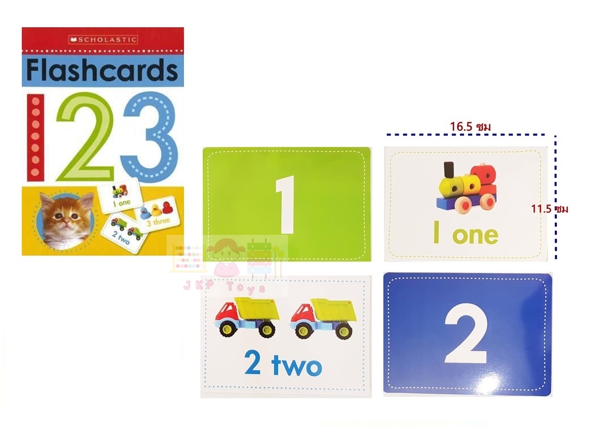 เซตการ์ดคำศัพท์ ตัวอักษร ตัวเลข ขนาดใหญ่ (11.5x17.5ซม) Wipe-Clean Flashcard (Scholastic)