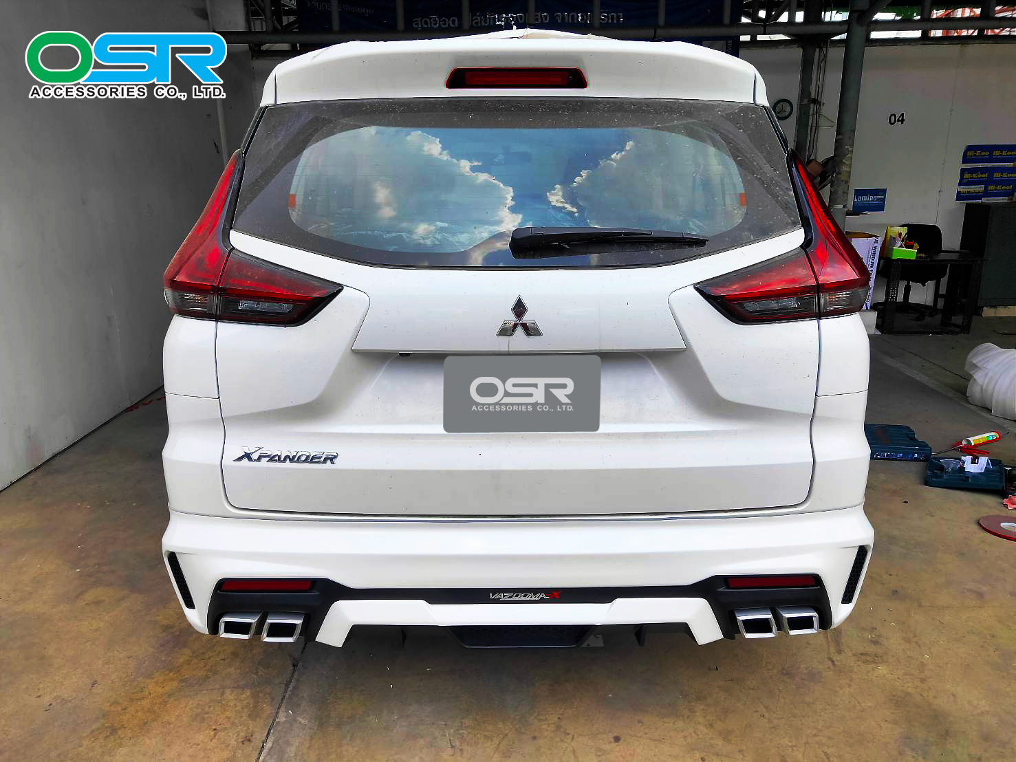 ชุดแต่งรถ-สเกิร์ต-อุปกรณ์แต่งรถ Mitsubishi Xpander ทรง Vazoomer-X By OSR