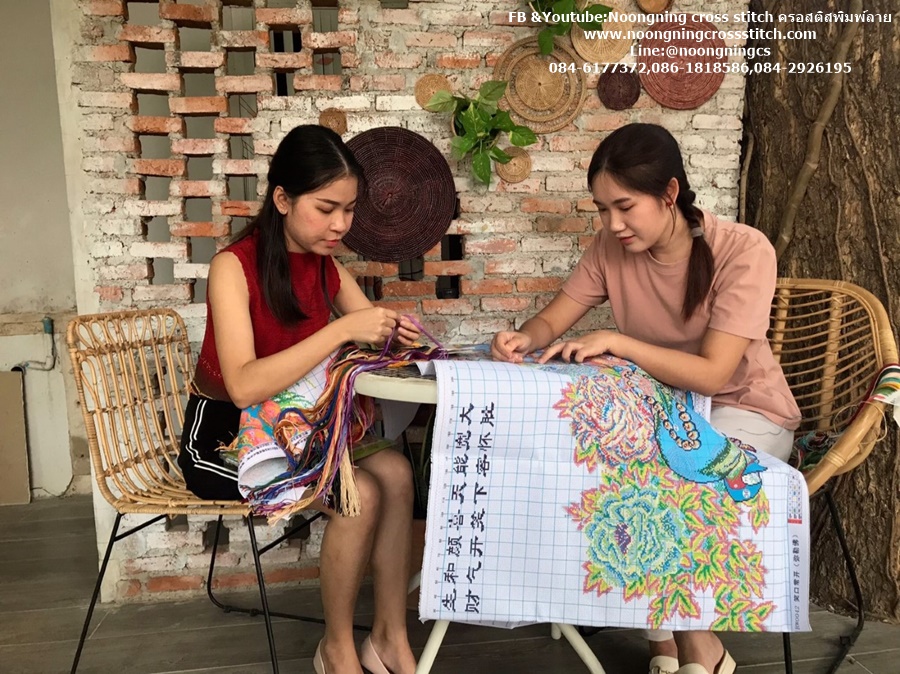 กระต๋าย ความรักอันสมบูรณ์มั่นคง ชุดปักครอสติส พิมพ์ลาย ครอสติสจีน งานฝีมือทำที่บ้าน DIY